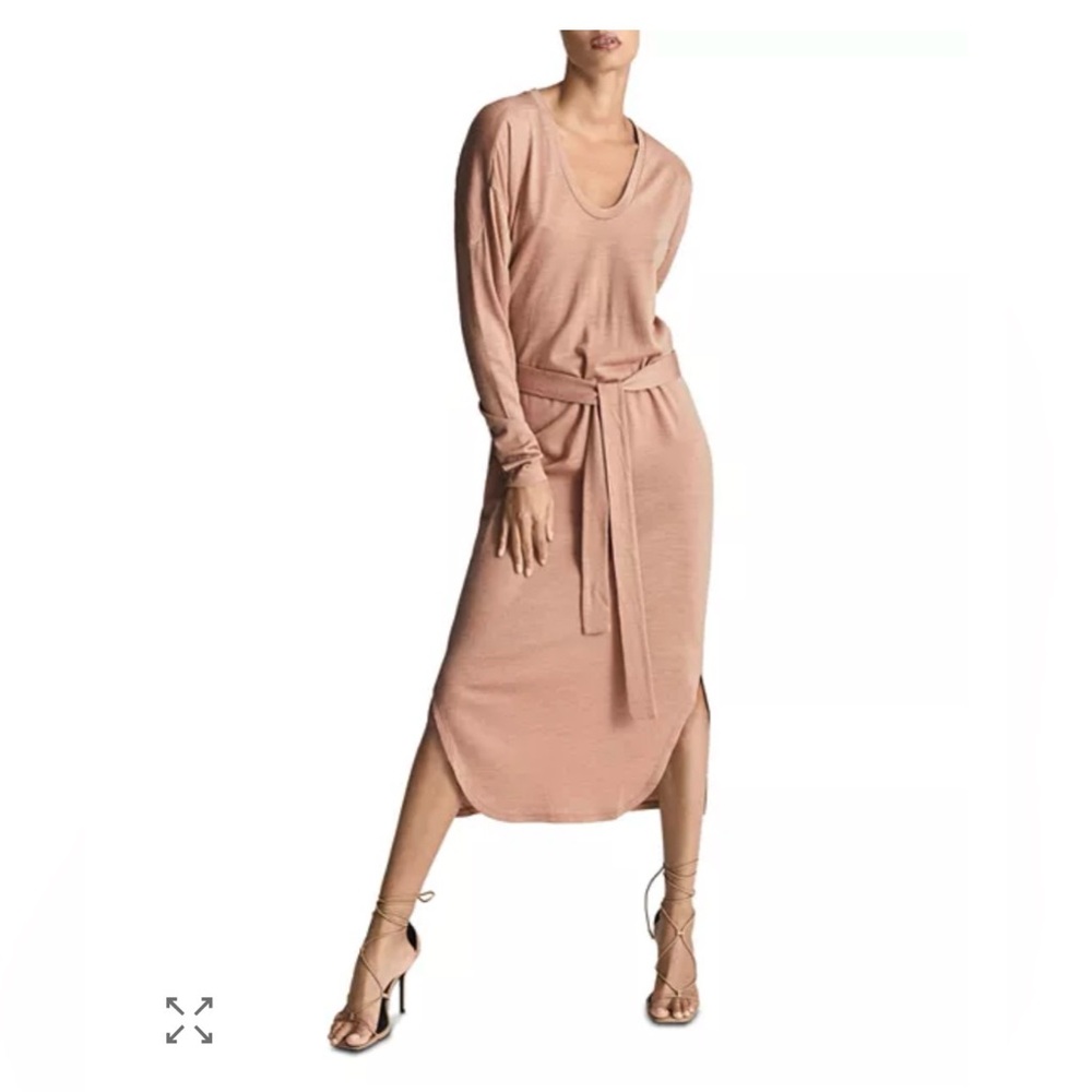 NWT REISS Cleo Jersey Midi Dress wrap dress wool blend size XS